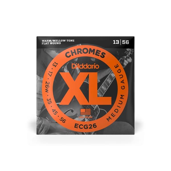 D'Addario Chromes Flatwound Medium 13-56 ECG26 strenge