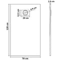 Miniatyrbillede 5 af 6: vidaXL brusekar SMC 120 x 70 cm sort