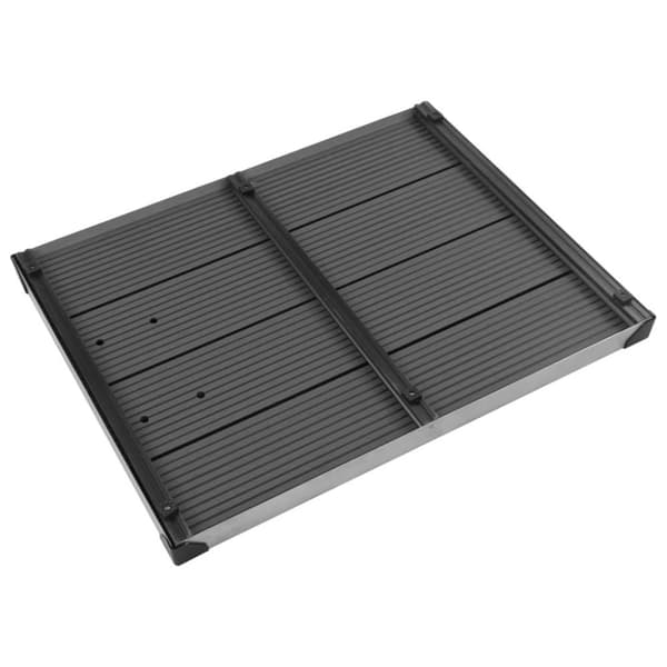 vidaXL Golv till utedusch WPC rostfritt stål 80x62 cm grå