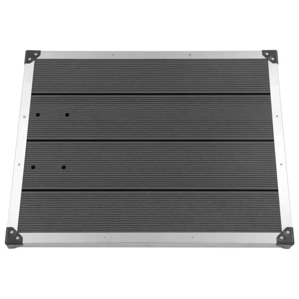 vidaXL udendørs brusekar 80 x 62 cm WPC rustfrit stål grå