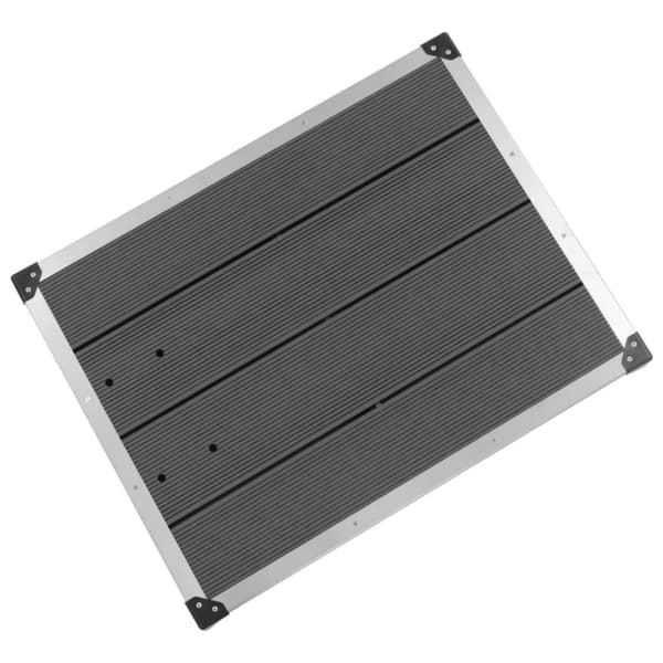 vidaXL udendørs brusekar 80 x 62 cm WPC rustfrit stål grå
