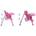 Miniatyrbillede 4 af 9: vidaXL højstol pink og grå