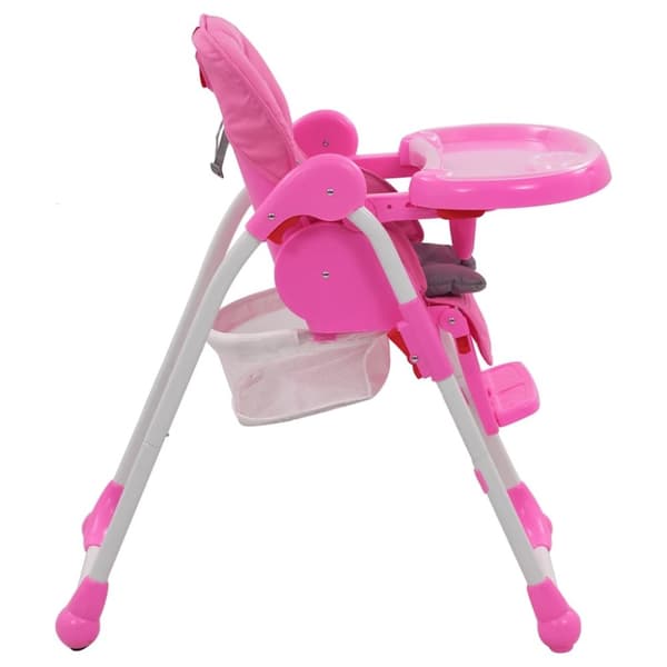 vidaXL højstol pink og grå