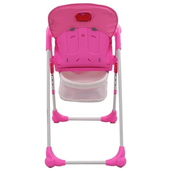 vidaXL højstol pink og grå
