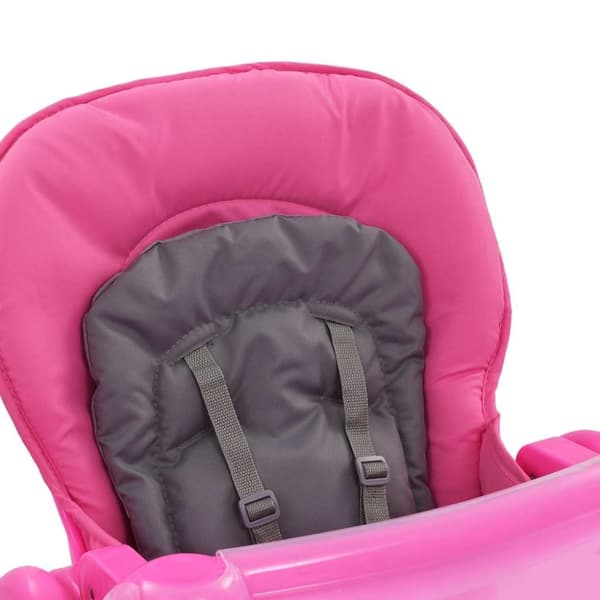 vidaXL højstol pink og grå
