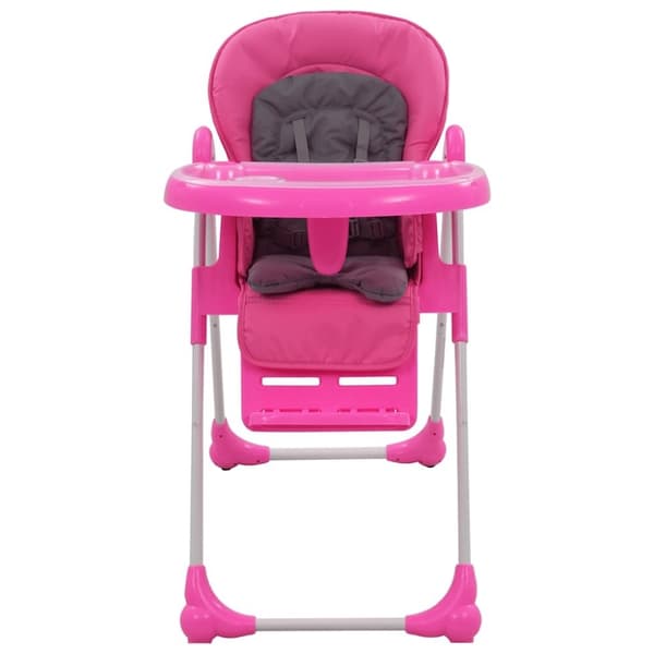 vidaXL højstol pink og grå