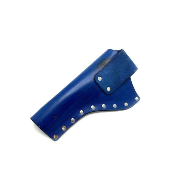 Colt .45 Peacemaker Hölster - Höger - 4.75" - Blå - Plain - Nickelnitar