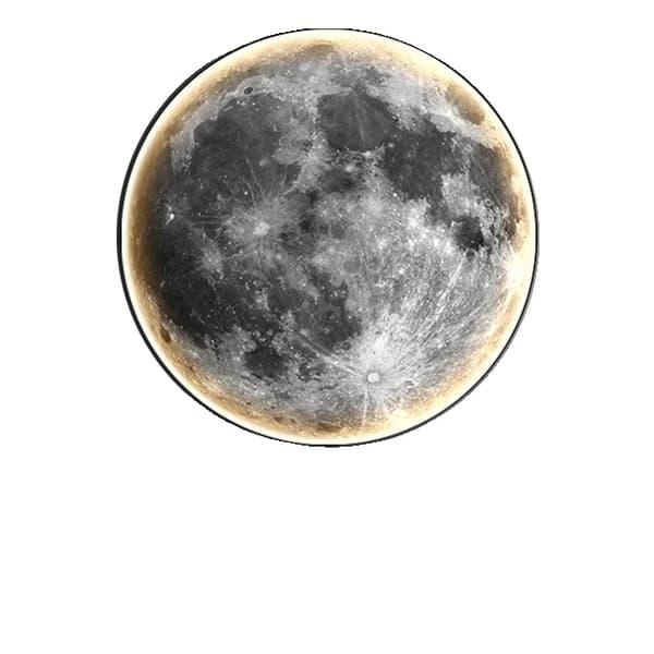 Kuun seinälamppu, LED-yövalo, makuuhuoneen koriste, Moon, RC himmennettävä, 40CM