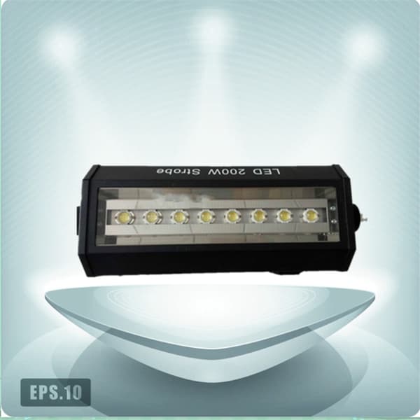 200W LED Strobe Light, 8st LED, DMX-kontrolllägen