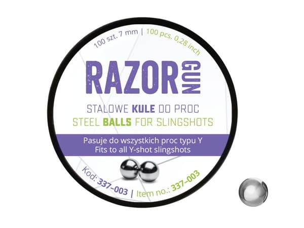 Teräksiset ritsapallot RazorGun 7mm 100 kpl