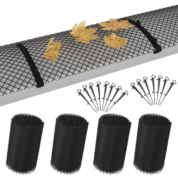 Hängrännenät med klämmor HDPE 1,08 ㎡