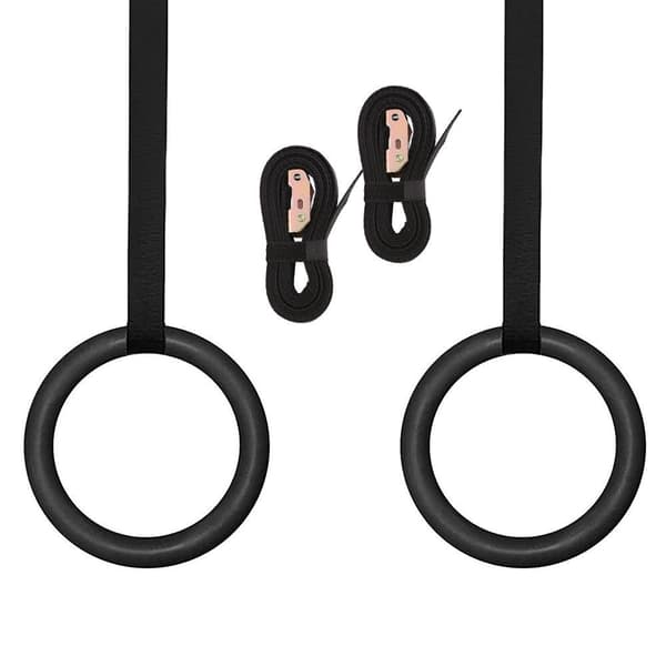 PRO Gymnastic Rings 28 mm ABS Plast - Svart PRO Gymnastic Rings 28 mm ABS Plast - Svart