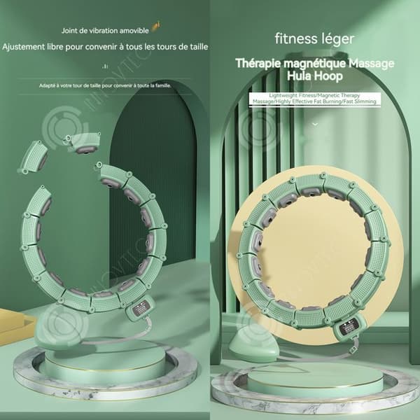 INN Hula Hoops 24 sektioner med justerbar tyst vuxenboll och självroterande massagering Smart Fitness Hoop Ver