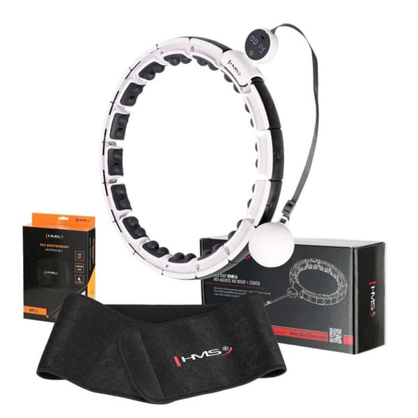 Ensemble crosstrain med magnetiskt viktat hula-hoop och HMS HHM16 bärstöd