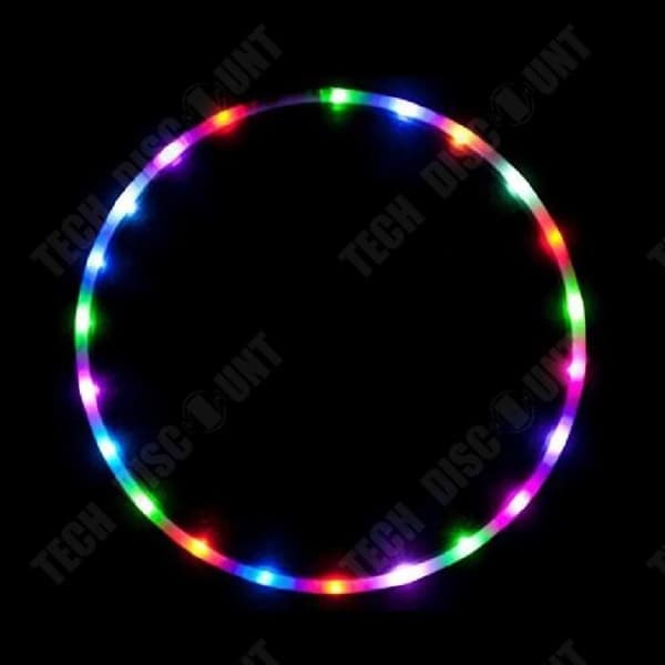 TD® Multicolor LED Glow Sport Hoop, Tyngdlyftande Fitness Hoops Toy 90cm