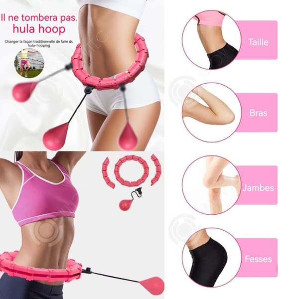 INN Hula hoop 24 sektioner hula hoop med bollvikt justerbar smart sportbåge Smart Fitness Hoop för nybörjare
