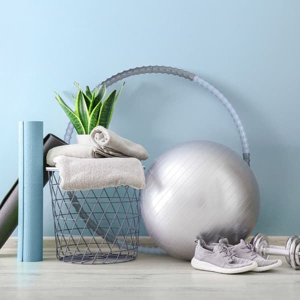 Relaxdays Hula Hoop-ring, Ø 95 cm, fitnessaccessoar för vuxna, 900 g, för att gå ner i vikt, muskelträning, lila/grå