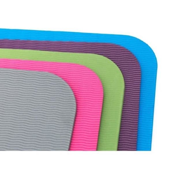 Golvmatta - Halkfri - Lila - 183x61x0,6 cm - Bärväska - Fitness/Yoga
