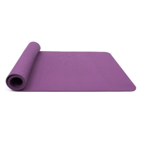 Golvmatta - Halkfri - Lila - 183x61x0,6 cm - Bärväska - Fitness/Yoga