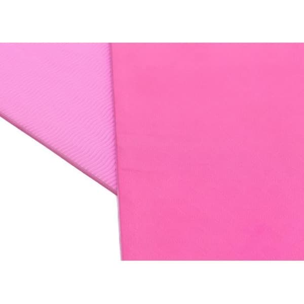 Golvmatta - Halkfri - Rosa - 183x61x0,6 cm - Bärväska - Fitness Yoga