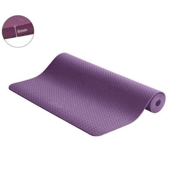 Träningsmatta - Halkfri - TPE - 183 x 61 x 0,6 cm - Lila - Blandat