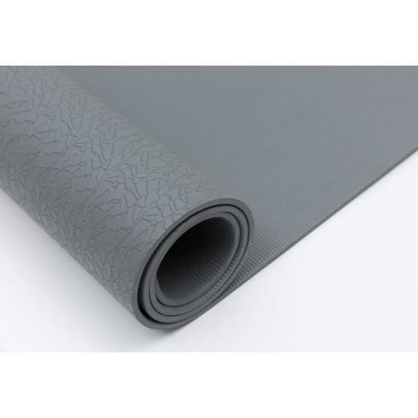 Golvmatta - Halkfri - 183x61x0,6 cm - Bärväska - Fitness - Yoga - Grå