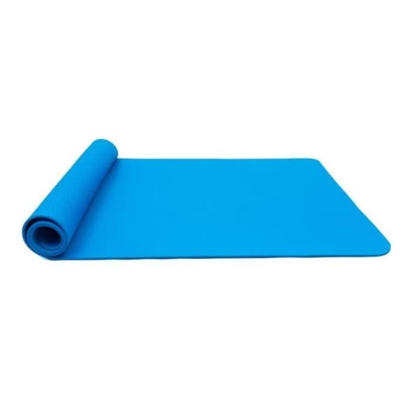 Golvmatta - Halkfri - 183x61x0,6 cm - Bärväska - Fitness - Yoga - Blå