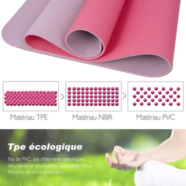 Yoga Matta - Ej specificerad - Ej specificerad - Ljusrosa - 183x61x0.6 cm - Halkfri