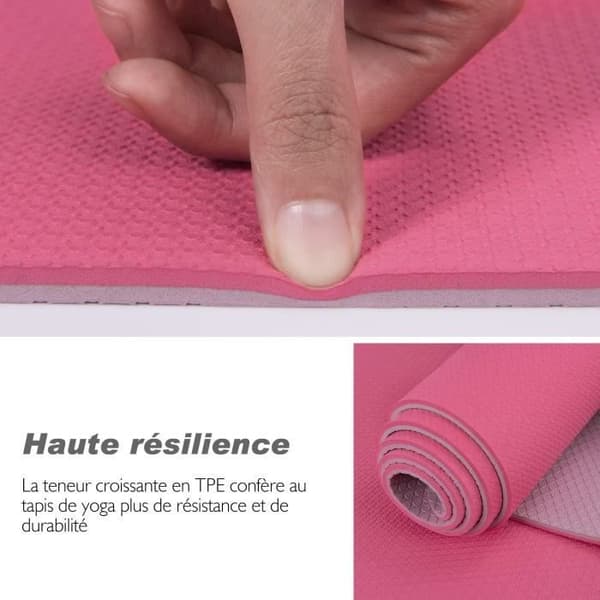 Yoga Matta - Ej specificerad - Ej specificerad - Ljusrosa - 183x61x0.6 cm - Halkfri