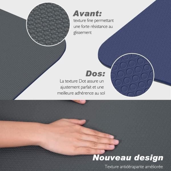 Yogamatta - Ej specificerad - 183x61x0,6 cm - Halkfri - Återvinningsbar TPE - Tjocklek 6 mm