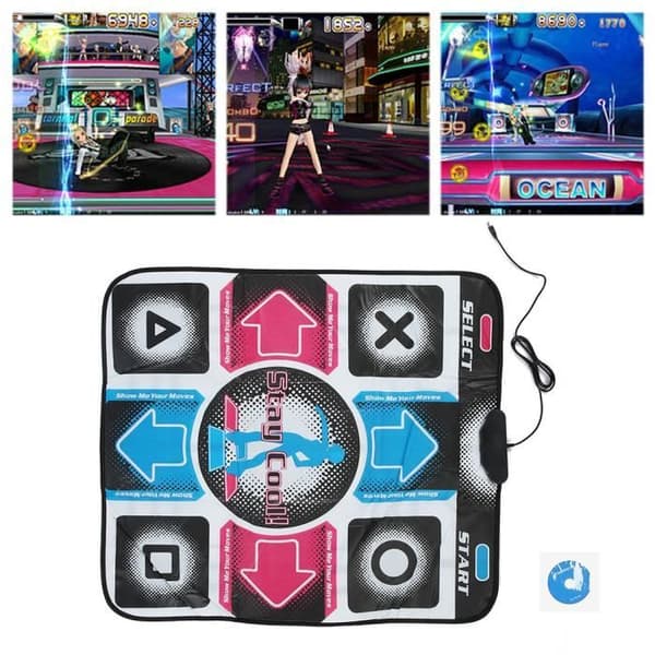 PVC tjock botten frostat tyg USB11 stick dansmatta mellan engelsk speldansmatta för träningsunderhållning