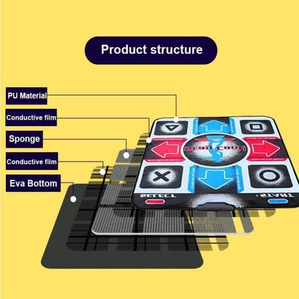 HOMDOX Singles Dansfilt - PVC - 90 x 80 x 0,8 cm - USB - 11 nycklar
