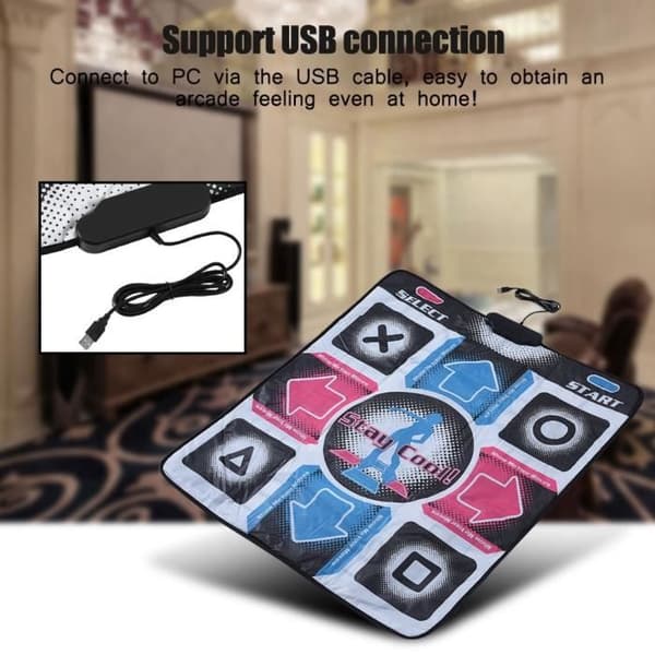 Halkfri USB Dance Pad för bärbar dator - YES - Svart