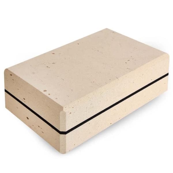 Spokey GANESHA Yoga Block | 7,5 x 15 x 23 cm | Aus 75% TPE och 25% naturliga fibrer | Fr Yoga-bungen und Arm-, Bein- und Rckens
