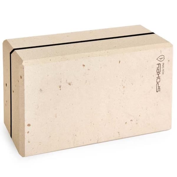 Spokey GANESHA Yoga Block | 7,5 x 15 x 23 cm | Aus 75% TPE och 25% naturliga fibrer | Fr Yoga-bungen und Arm-, Bein- und Rckens