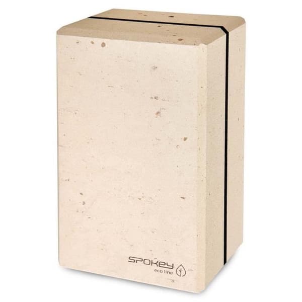 Spokey GANESHA Yoga Block | 7,5 x 15 x 23 cm | Aus 75% TPE och 25% naturliga fibrer | Fr Yoga-bungen und Arm-, Bein- und Rckens