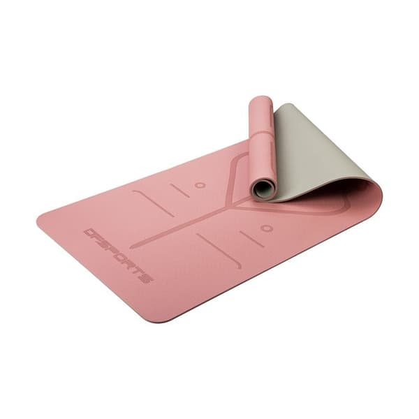 DF SPORTS Halkfri yogamatta 183x61x0,6cm med överdrag - Nirvana modell - Rosa