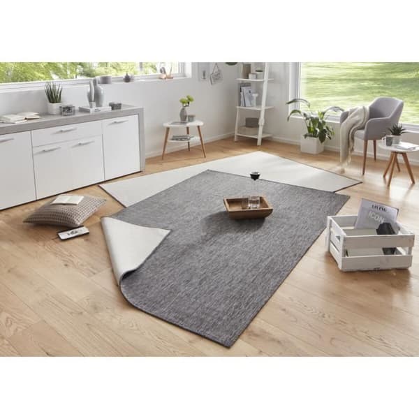 Modern och geometrisk dubbelmatta, grå, 160x230 C02-474542