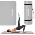 Miniatyrbild 4 av 4: Yogamatta - SPRINGOS - 183 x 61 cm - Tjock 15 mm - Bärrem - Grå