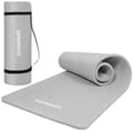 Miniatyrbild 1 av 4: Yogamatta - SPRINGOS - 183 x 61 cm - Tjock 15 mm - Bärrem - Grå