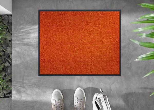 Matta - Design - Orange - 40 x 60 cm - 100% polyamid - Kvalitet Wash &amp; Dry
