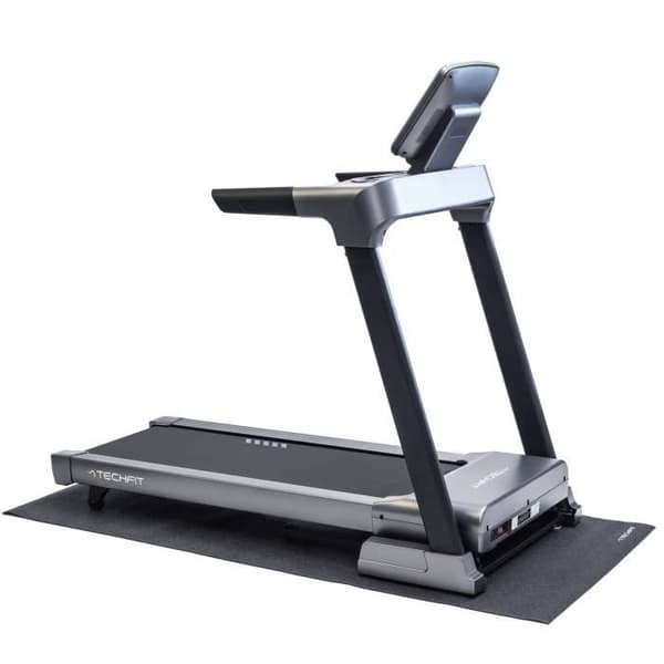 TECHFIT PVC Fitness Mat - Stor storlek 198x92cm - Golvskydd och stabilitet - Svart