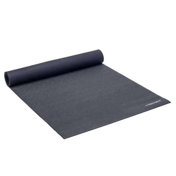 TECHFIT PVC Fitness Mat - Stor storlek 198x92cm - Golvskydd och stabilitet - Svart