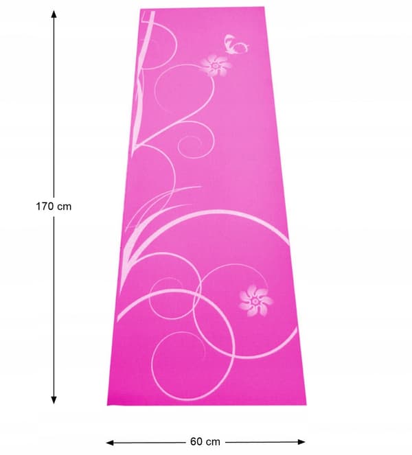 SPARTAN Pink Yoga Træningsmåtte 170 x 60 cm - pink