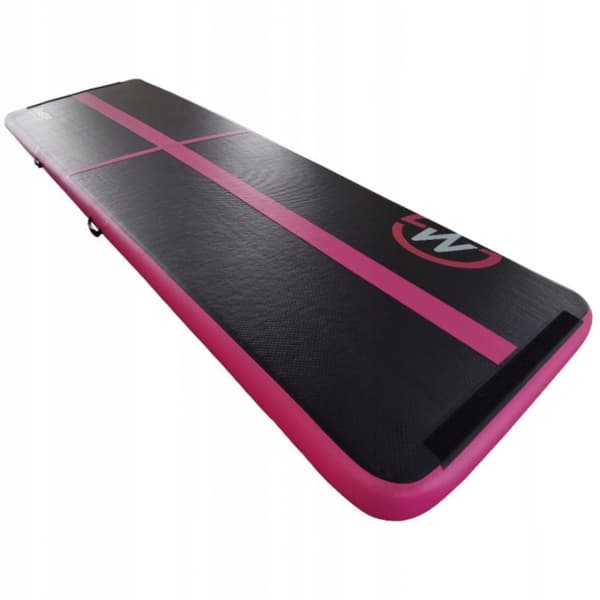 AirTrack Uppblåsbar Gymnastikmatta MASTER 500 x 100 x 10 cm Svart-rosa