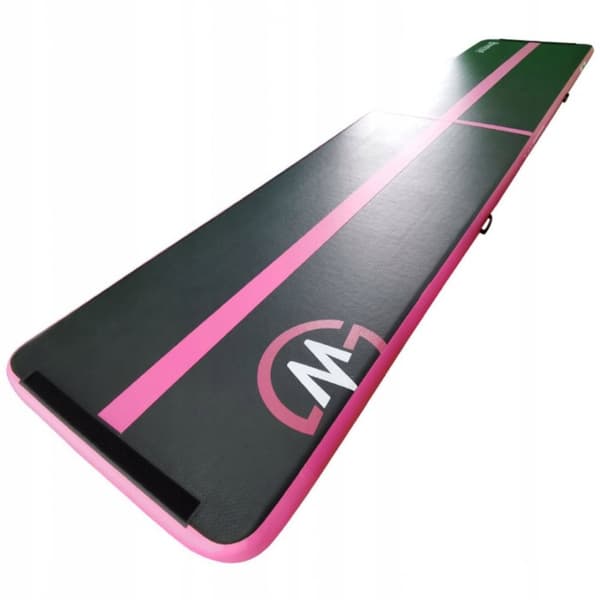 AirTrack Uppblåsbar Gymnastikmatta MASTER 500 x 100 x 10 cm Svart-rosa