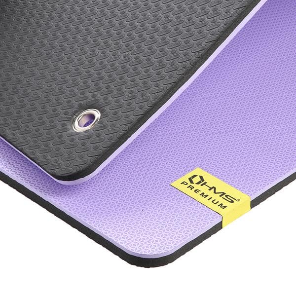 MFK07 VIOLET-BLACK CLUB FITNESS MATTA MED HÅL 120*60CM EVA 15MM HMS PREMIUM