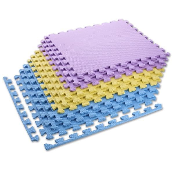 MP10 PUZZLE MAT MULTIPACK KELTAINEN-SININEN-LILA 9 ELEMENTTIÄ 10MM ONE FITNESS