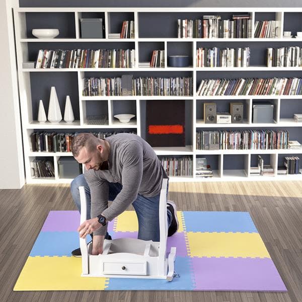 MP10 PUZZLE MAT MULTIPACK KELTAINEN-SININEN-LILA 9 ELEMENTTIÄ 10MM ONE FITNESS