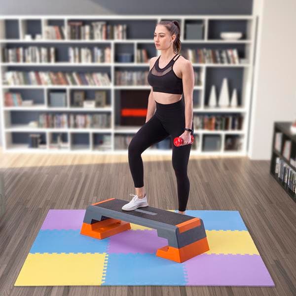 MP10 PUZZLE MAT MULTIPACK KELTAINEN-SININEN-LILA 9 ELEMENTTIÄ 10MM ONE FITNESS